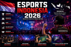 esports Indonesia 2026 dengan turnamen gaming profesional modern