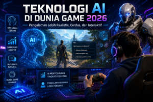 teknologi AI di dunia game modern dengan karakter virtual dan kecerdasan buatan